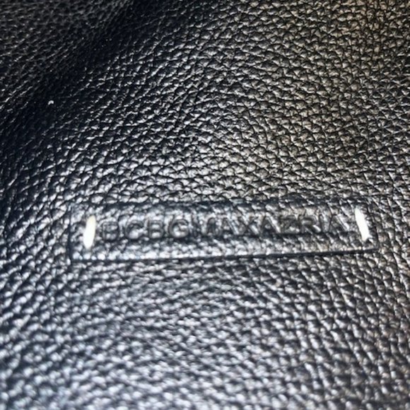 BCBG MaxAzria Black Purse with White Stitching - Picture 4 of 5